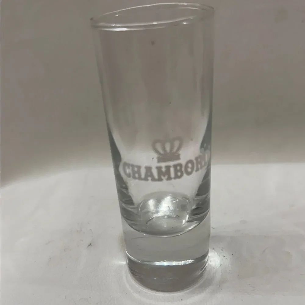 Chambord Liquor 4 Oz Clear Shot Glass 4 1/4 Tall 1 1/2 In Round Bar Cocktails